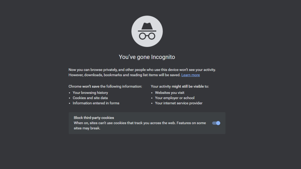 Incognito Mode to open MyFlixer with Google Chrome