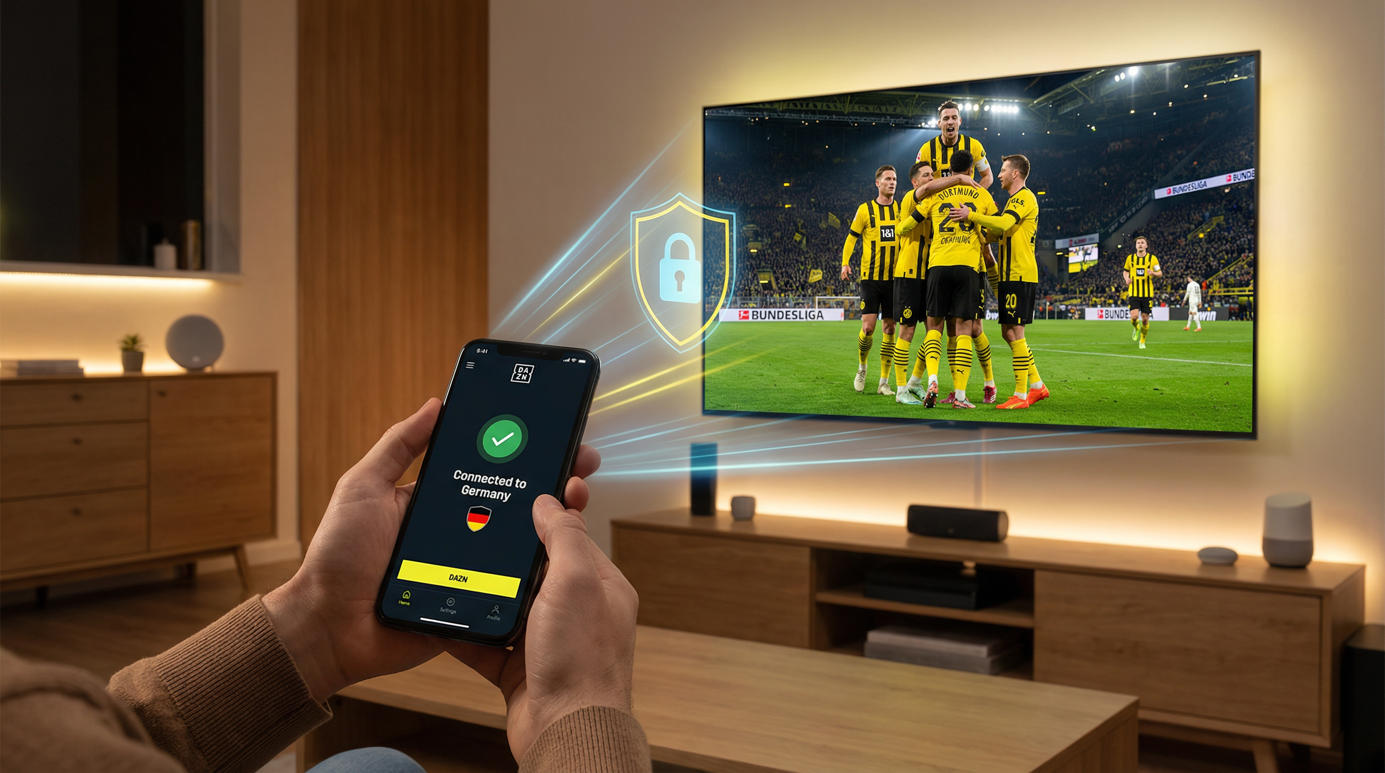 VPN unlocking sports on DAZN