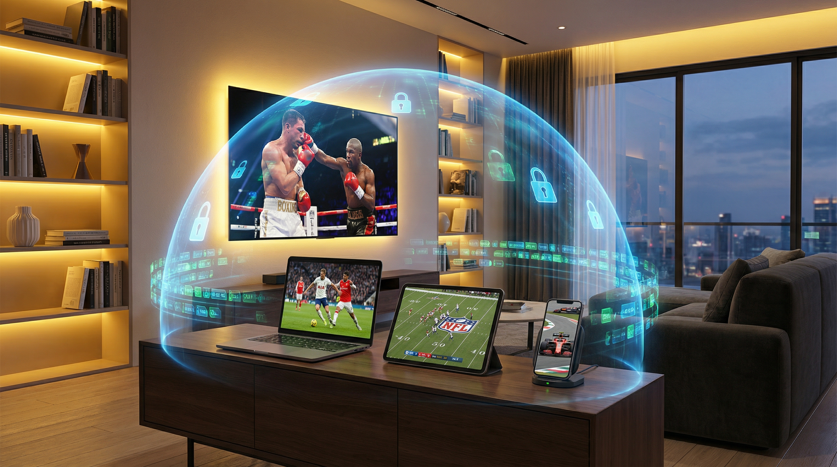 Secure streaming setup to stream on DAZN