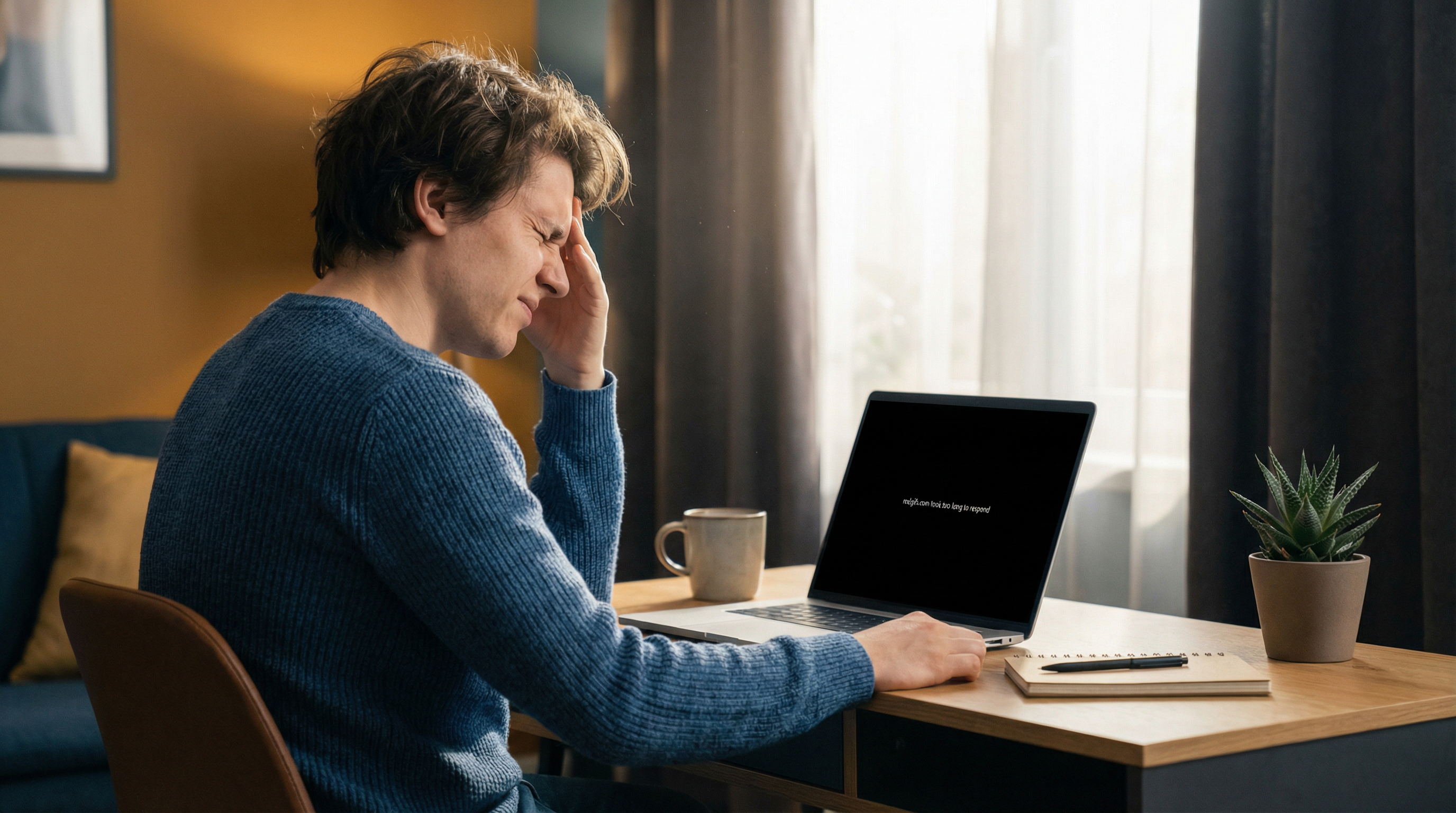 Frustrated user with RedGifs error on laptop